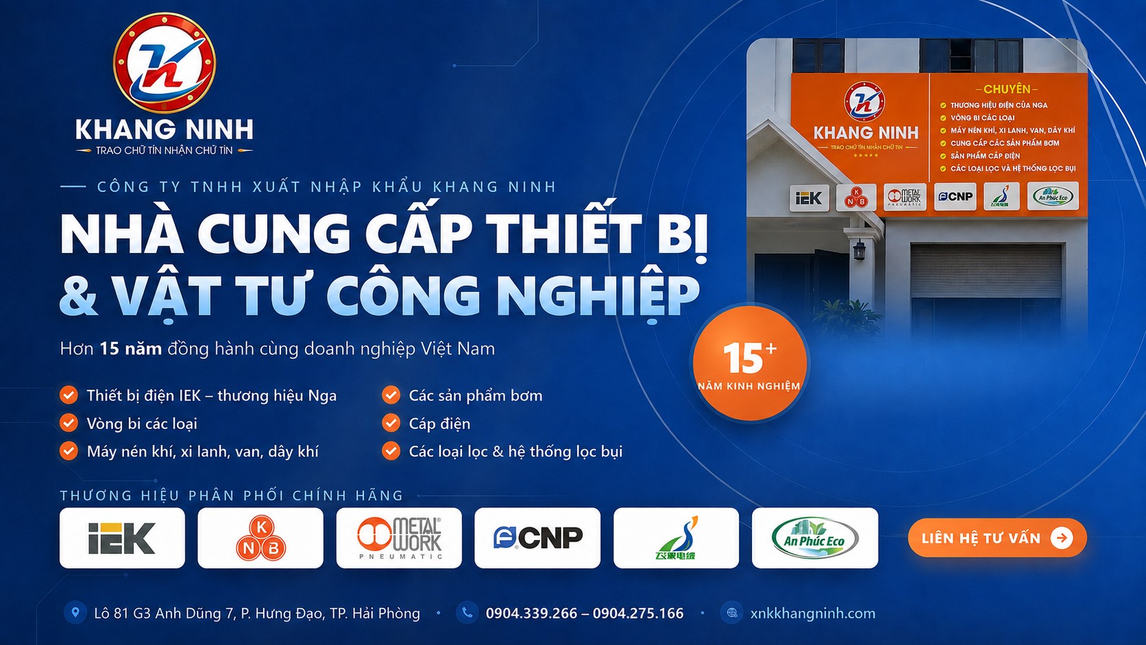 Khang Ninh - Nhà cung cấp thiết bị và vật tư công nghiệp