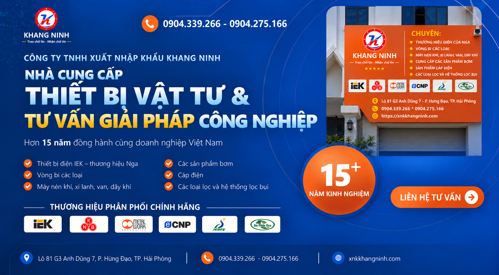 Khang Ninh - Nhà cung cấp thiết bị và vật tư công nghiệp